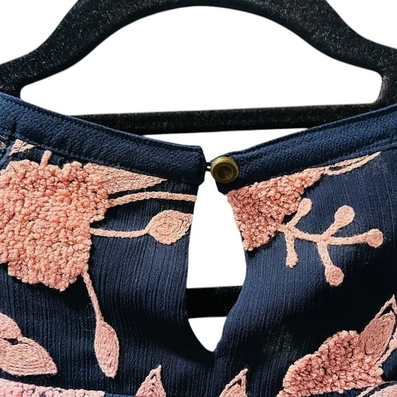 Anthropologie Maeve Size XS Franca Embroidered Floral Textured Blouse Top Women - Picture 7 of 7